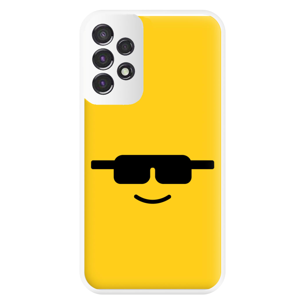 Brick Face Sunglasses Phone Case for Galaxy A53