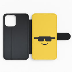 Brick Face Sunglasses Flip Phone Case