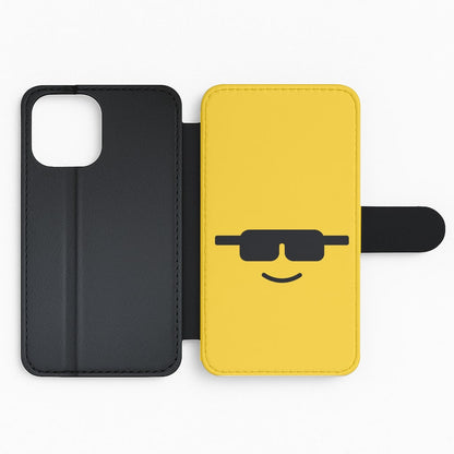 Brick Face Sunglasses Flip Phone Case