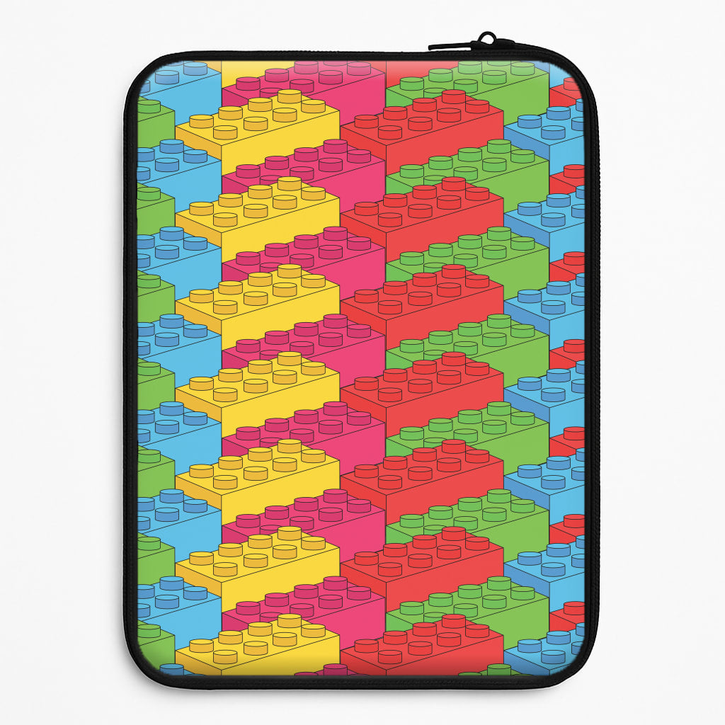 Bricks Isometric Pattern Laptop Sleeve