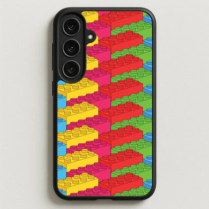 Bricks Isometric Pattern Phone Case for Galaxy S25FE