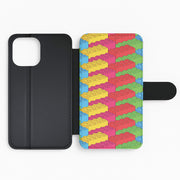Bricks Isometric Pattern Flip / Wallet Phone Case 2