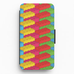 Bricks Isometric Pattern Flip / Wallet Phone Case