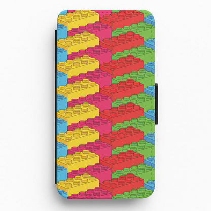 Bricks Isometric Pattern Flip / Wallet Phone Case