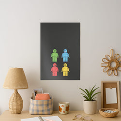 Bricks Figures Rainbow Art Print