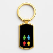 Bricks Figures Rainbow Luxury Keyring 3