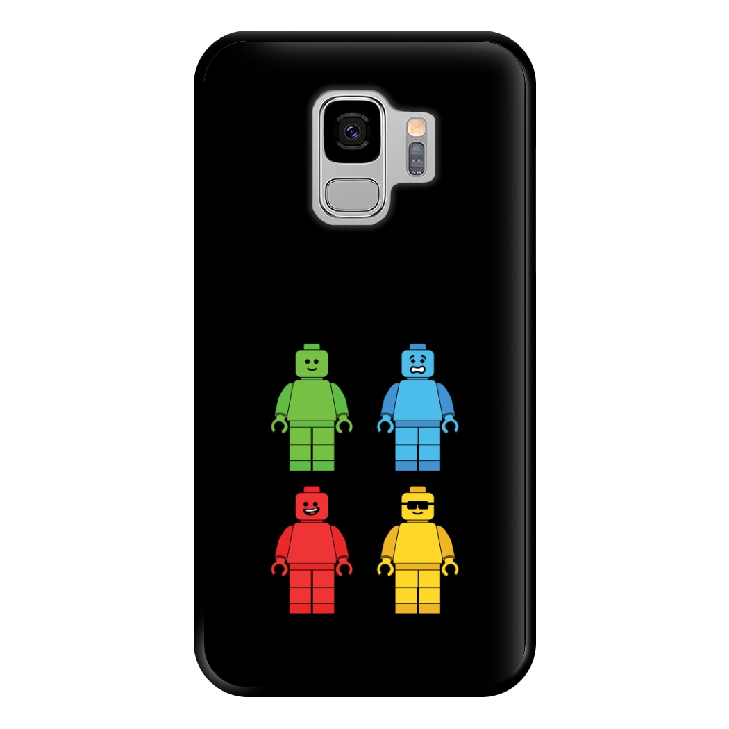 Bricks Figures Rainbow Phone Case for Galaxy S9 Plus
