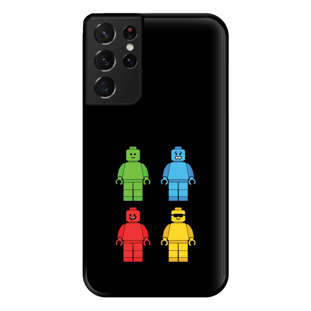 Bricks Figures Rainbow Phone Case for Galaxy S21 Ultra