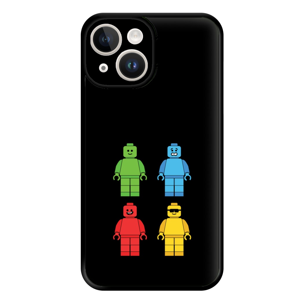 Bricks Figures Rainbow Phone Case for iPhone 14