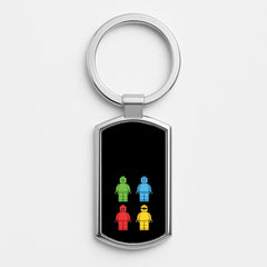Bricks Figures Rainbow Luxury Keyring