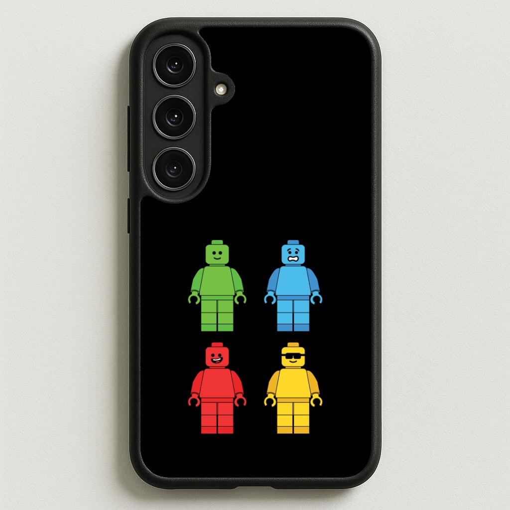 Bricks Figures Rainbow Phone Case for Galaxy S25FE