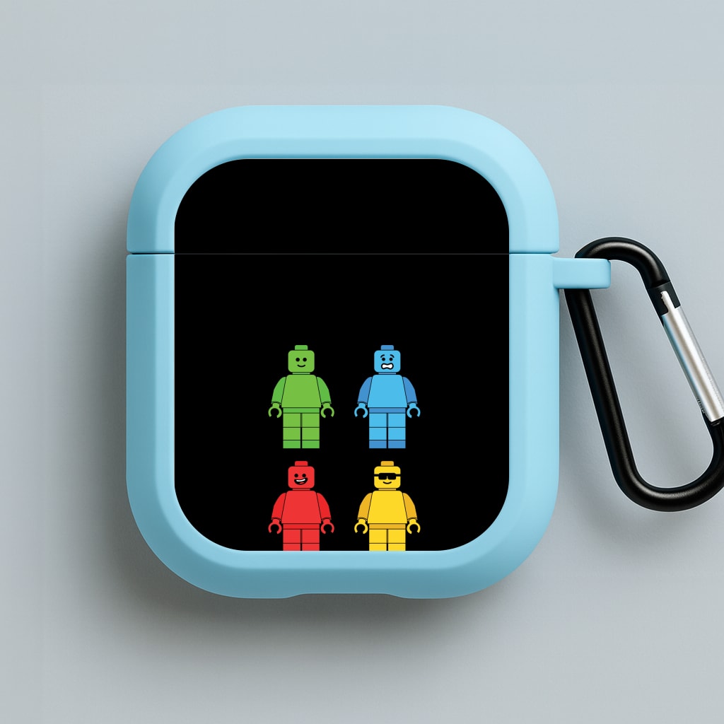 Bricks Figures Rainbow Blue AirPods Case