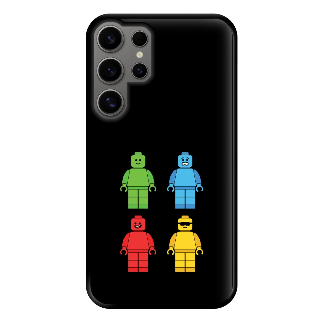 Bricks Figures Rainbow Phone Case for Galaxy S24 Ultra