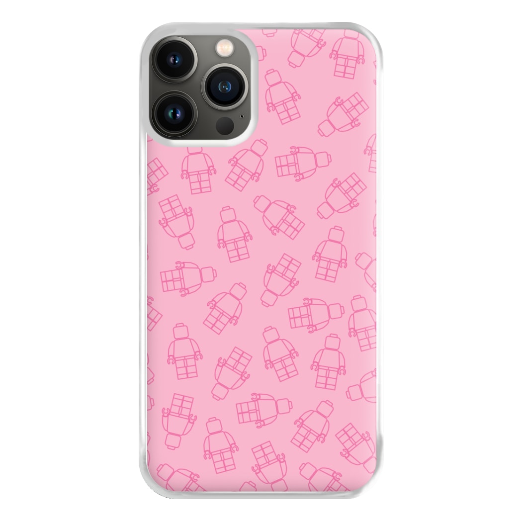 Bricks Figures Pattern Pink Phone Case for iPhone 11 Pro Max