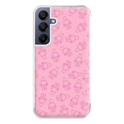 Bricks Figures Pattern Pink Phone Case for Galaxy A16