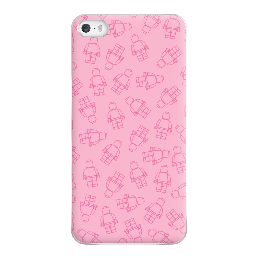 Bricks Figures Pattern Pink Phone Case for iPhone 5 / 5s / SE 2016