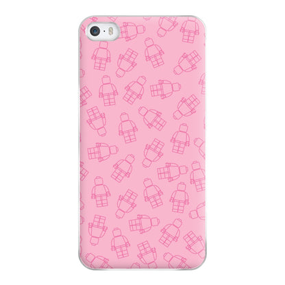 Bricks Figures Pattern Pink Phone Case for iPhone 5 / 5s / SE 2016