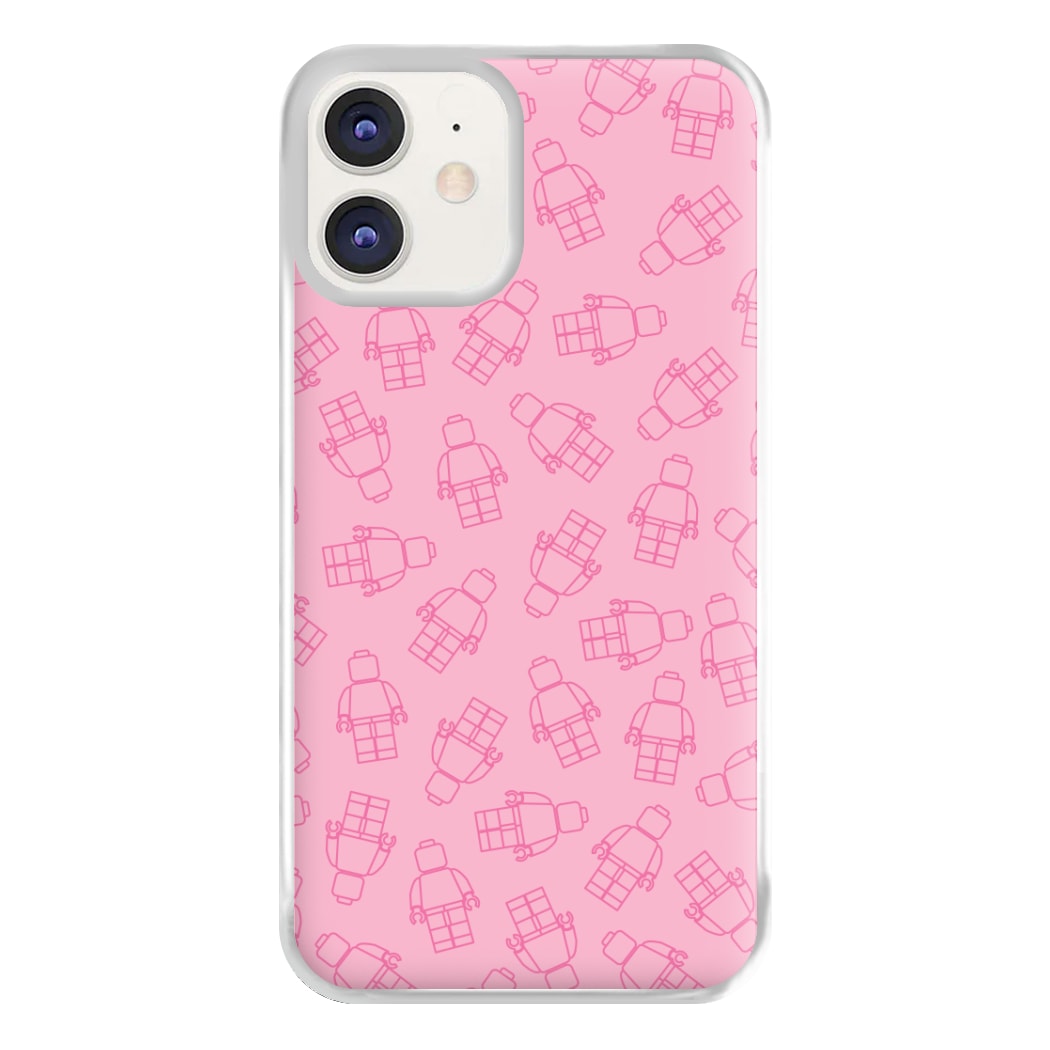 Bricks Figures Pattern Pink Phone Case for iPhone 11