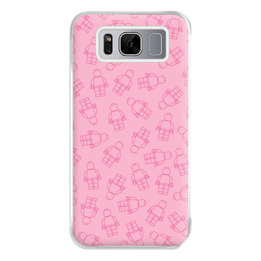 Bricks Figures Pattern Pink Phone Case for Galaxy S8 Plus