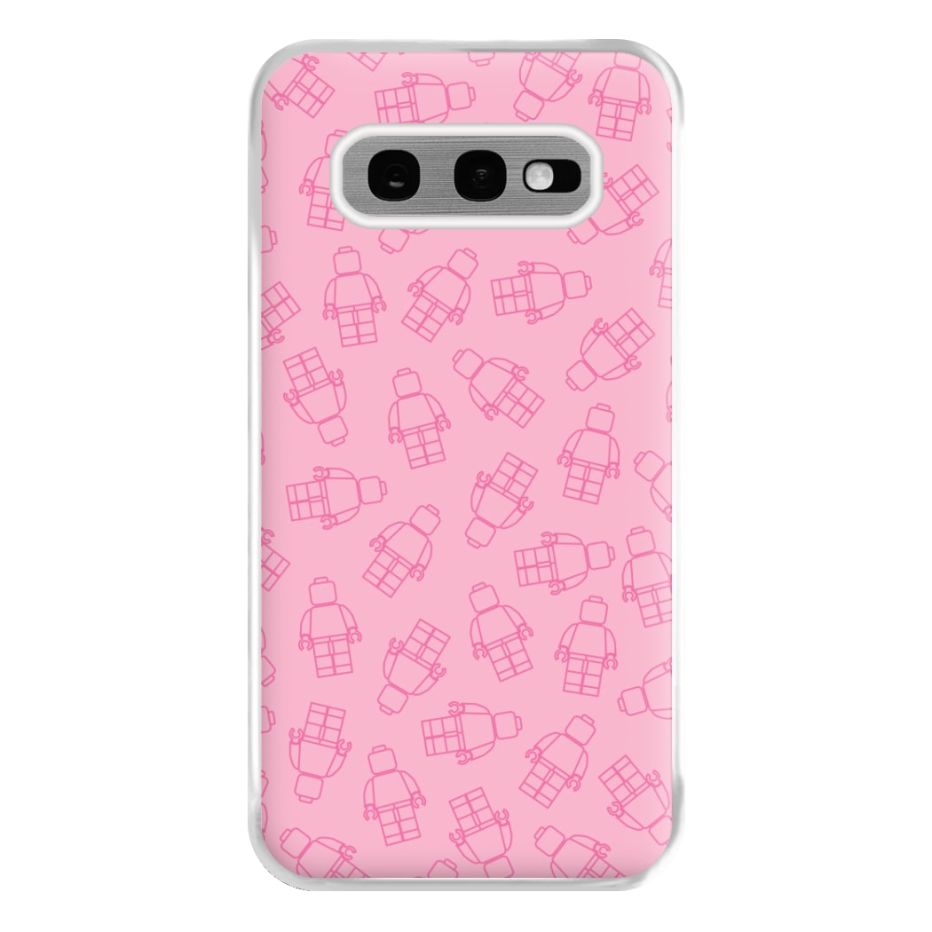 Bricks Figures Pattern Pink Phone Case for Galaxy S10e