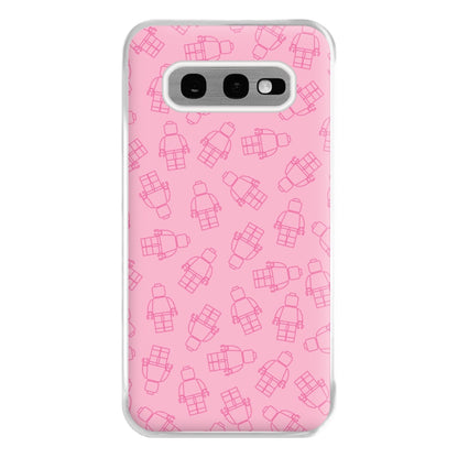 Bricks Figures Pattern Pink Phone Case for Galaxy S10e
