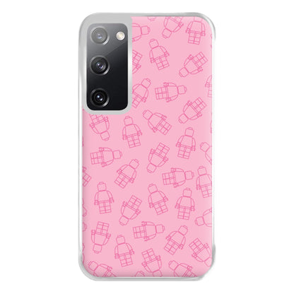 Bricks Figures Pattern Pink Phone Case for Galaxy S20