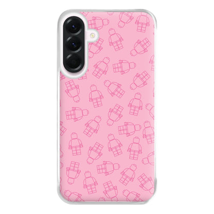 Bricks Figures Pattern Pink Phone Case for Galaxy A36