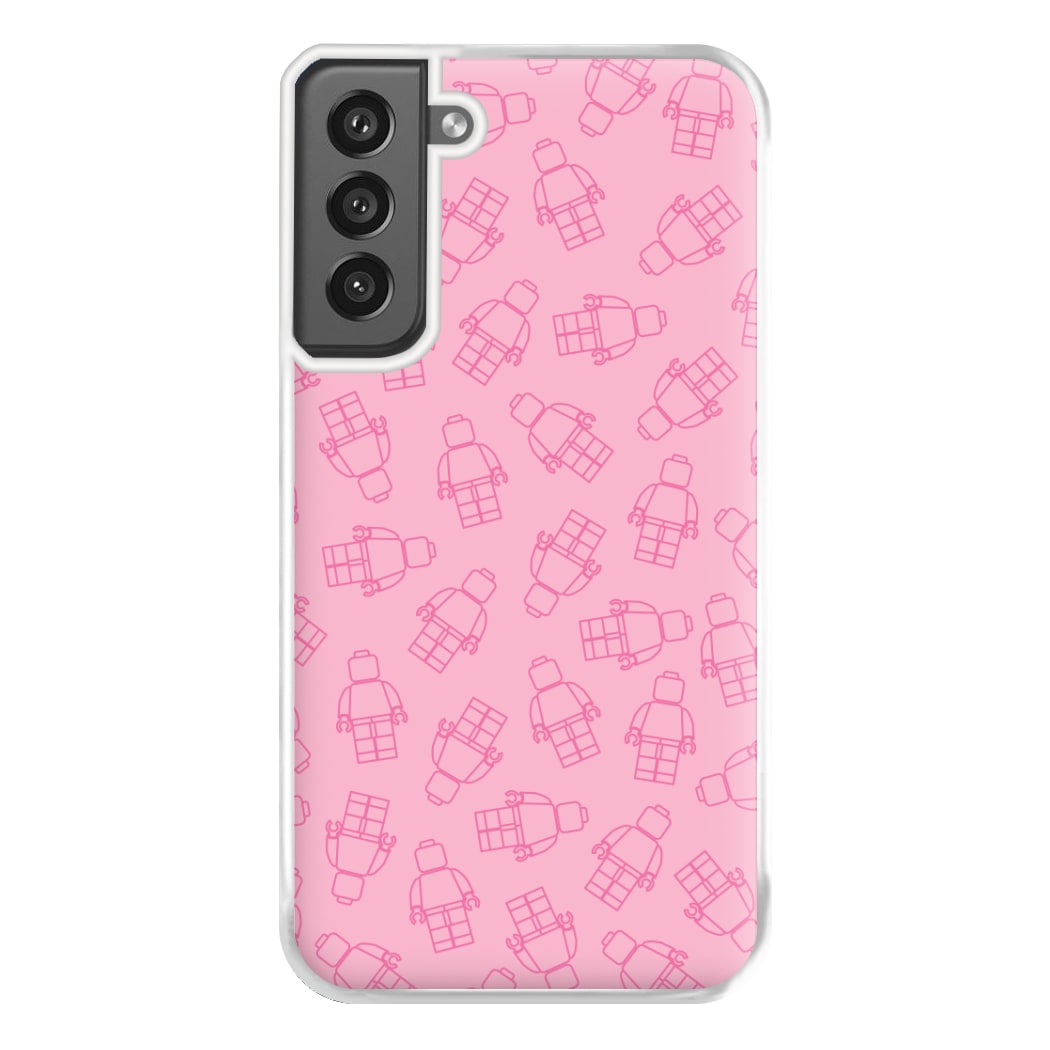 Bricks Figures Pattern Pink Phone Case for Galaxy S21FE