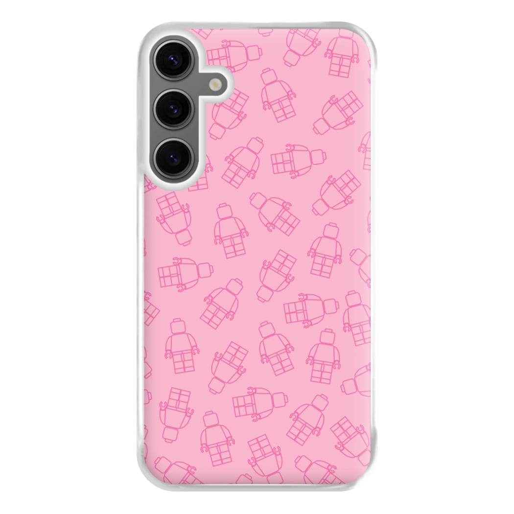 Bricks Figures Pattern Pink Phone Case for Galaxy S24FE