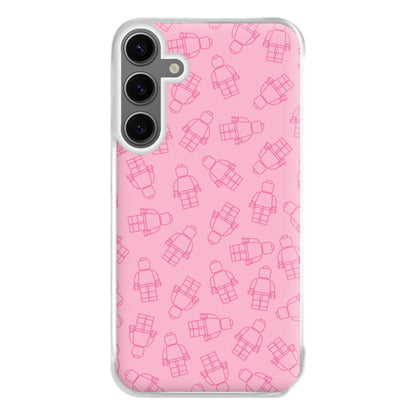 Bricks Figures Pattern Pink Phone Case for Galaxy S24FE