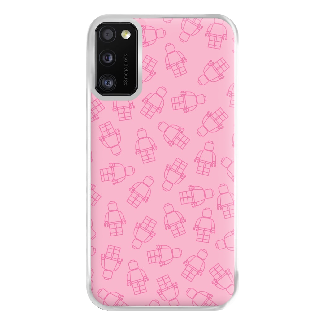 Bricks Figures Pattern Pink Phone Case for Galaxy A41