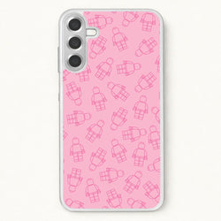 Bricks Figures Pattern Pink Phone Case for Galaxy A17