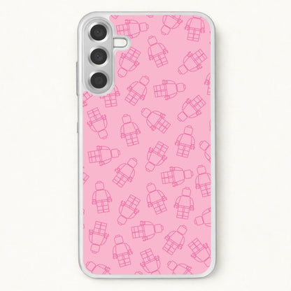 Bricks Figures Pattern Pink Phone Case for Galaxy A17