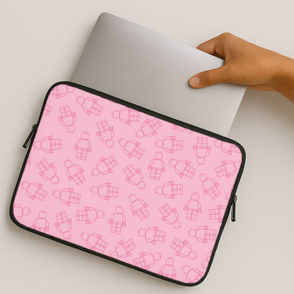 Bricks Figures Pattern Pink MacBook Case