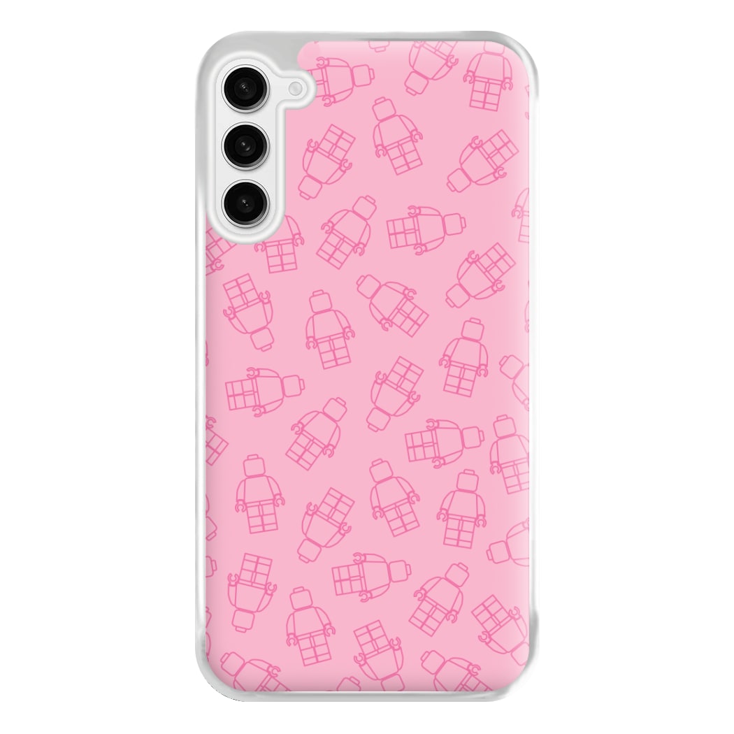 Bricks Figures Pattern Pink Phone Case for Galaxy S23FE