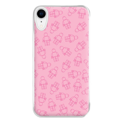 Bricks Figures Pattern Pink Phone Case for iPhone XR