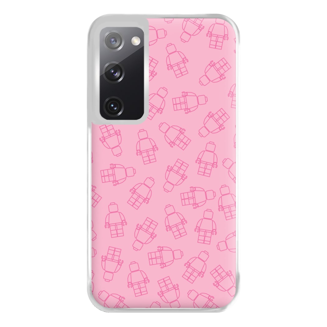Bricks Figures Pattern Pink Phone Case for Galaxy S20FE