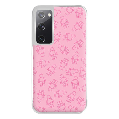 Bricks Figures Pattern Pink Phone Case for Galaxy S20FE