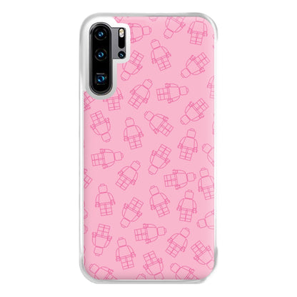 Bricks Figures Pattern Pink Phone Case for Huawei P30 Pro