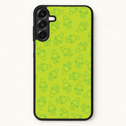 Bricks Figures Pattern Green Phone Case for Galaxy A37