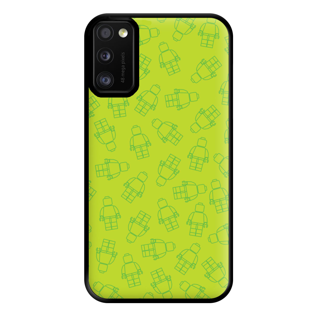 Bricks Figures Pattern Green Phone Case for Galaxy A41
