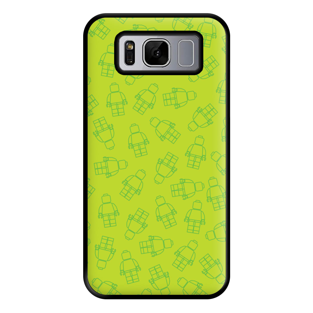 Bricks Figures Pattern Green Phone Case for Galaxy S8 Plus