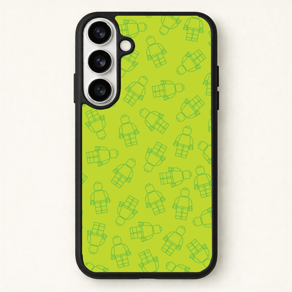 Bricks Figures Pattern Green Phone Case for Galaxy S26