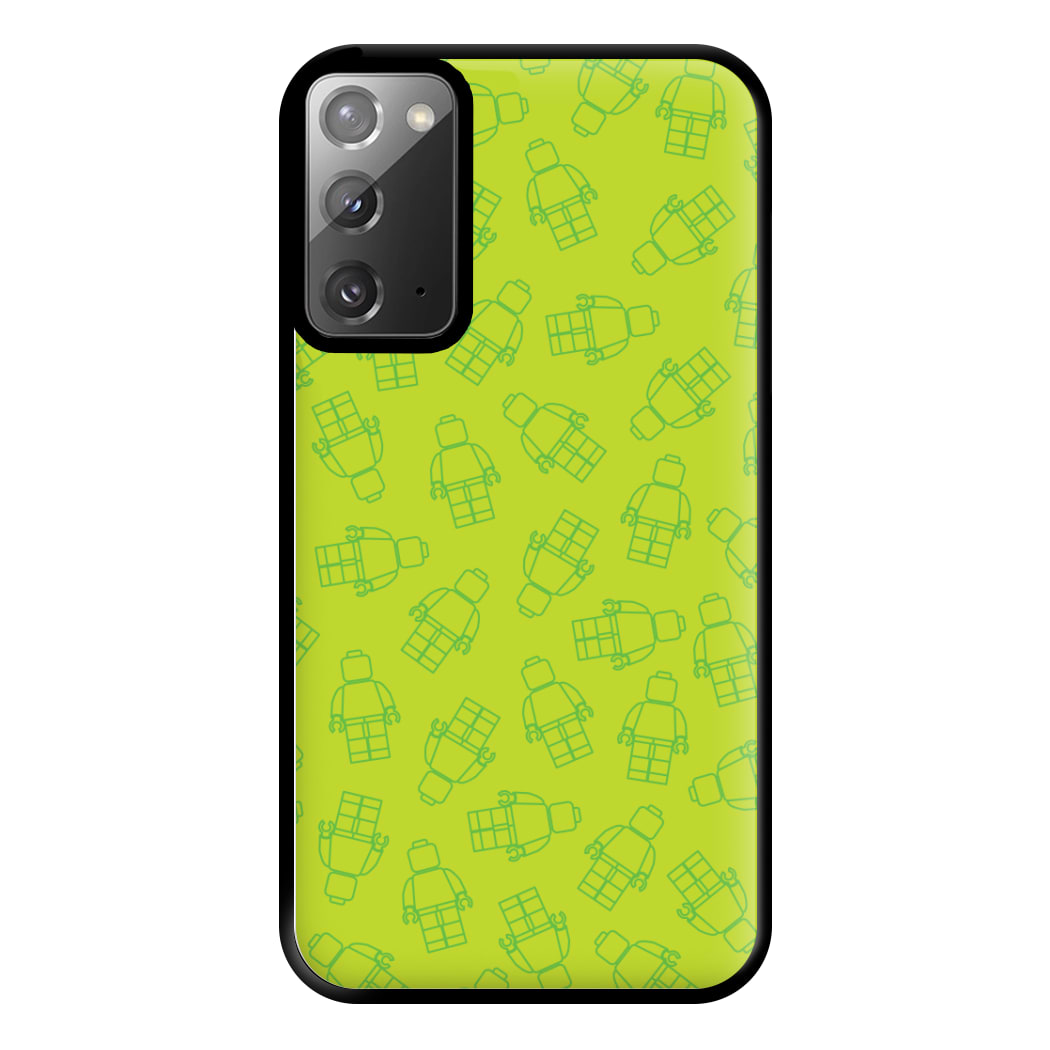 Bricks Figures Pattern Green Phone Case for Galaxy Note 20 Ultra
