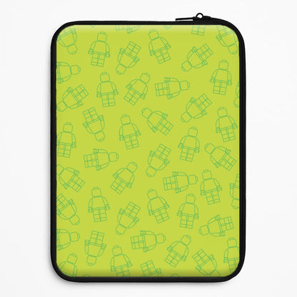 Bricks Figures Pattern Green Universal Laptop Sleeve