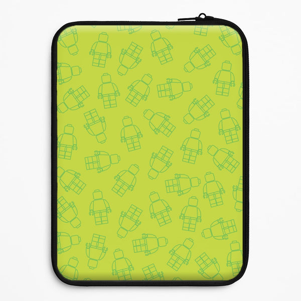 Bricks Figures Pattern Green Universal Laptop Sleeve