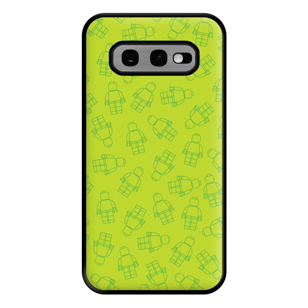 Bricks Figures Pattern Green Phone Case for Galaxy S10e