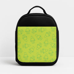 Bricks Figures Pattern Green Lunchbox