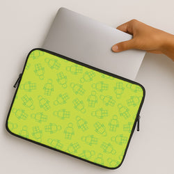 Bricks Figures Pattern Green MacBook Case