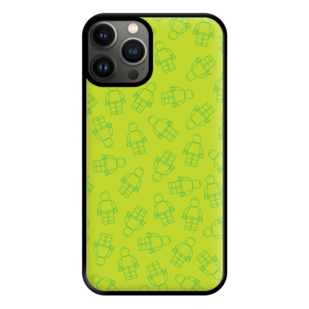 Bricks Figures Pattern Green Phone Case for iPhone 11 Pro Max